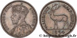 ISLA MAURICIO 1/2 Rupee (Roupie) Georges V 1934  MBC 