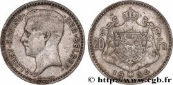 BELGIUM 20 Francs Albert Ier légende Flamande 1934 