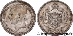 BELGIEN 20 Francs Albert Ier légende Flamande 1934 