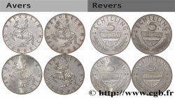 AUTRICHE Lot 4 x 5 Schilling n.d. 