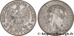 POLONIA 5 Zlotych reine Jadwiga 1933 Varsovie