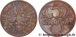 POLONIA 5 Groszy aigle 1938 Varsovie