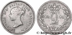 UNITED KINGDOM 2 Pence Victoria tête jeune 1848 Londres