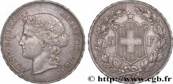 SUISSE 5 Francs Helvetia 1891 Berne