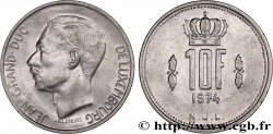LUXEMBURG 10 Francs Grand-Duc Jean 1974 