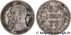 BELGIQUE 50 Centiemen (Centimes) Léopold II légende en flamand 1909 