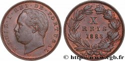 PORTUGAL - ROYAUME DU PORTUGAL - LOUIS Ier 10 Réis  1883  TTB 