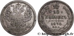 RUSSIE 20 Kopecks aigle bicéphale 1870 Saint-Petersbourg TB 