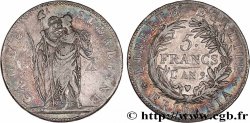 ITALIA - GALIA SUBALPINA 5 Francs an 9 1801 Turin