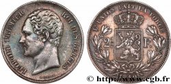 BELGIQUE 2 1/2 Francs grosse tête nue Léopold Ier 1849 Bruxelles