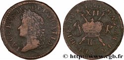 IRLANDE 1 Shilling Jacques II frappée pour le mois de mai 1690  TB 