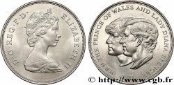 ROYAUME-UNI 25 New Pence (1 Crown) mariage du Prince de Galles et de Lady Diana Spencer 1981  SUP 