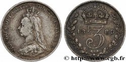 UNITED KINGDOM 3 Pence Victoria buste du jubilé 1889 