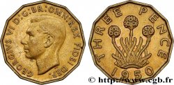 UNITED KINGDOM 3 Pence Georges VI 1950 