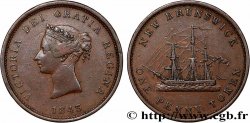 CANADA 1 Penny Token NEW BRUNSWICK 1843  TB+ 