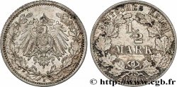 GERMANY 1/2 Mark Empire aigle impérial 1916 Berlin