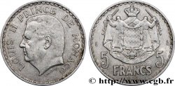 MONACO 5 Francs Louis II / armoiries 1945 Paris