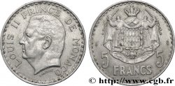 MONACO 5 Francs Louis II / armoiries 1945 Paris