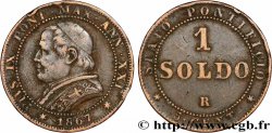 VATICAN ET ÉTATS PONTIFICAUX 1 Soldo an XXI buste large 1867 Rome