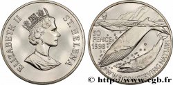 SAINTE HÉLÈNE 50 Pence Proof Conservation de la Nature WWF :  Elisabeth II / pluvier de Sainte-Hélène 1998  SPL 