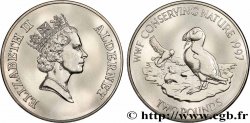 AURIGNY 2 Pounds (Livres) Proof Conservation de la Nature : Elisabeth II / macareux 1997  SPL 