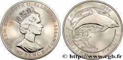 ÎLES FALKLAND 50 Pence Conservation de la Nature WWF : dauphin de Peale 1998 