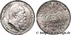 ALLEMAGNE - BAVIÈRE 3 Mark régent Léopold  1911 Munich  TTB+ 