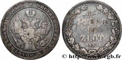 POLAND 10 Zlote 1 1/2 Rouble Nicolas Ier 1833 Saint-Petersbourg