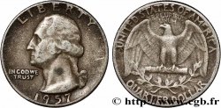 ÉTATS-UNIS D&nbsp;AMÉRIQUE 1/4 Dollar Georges Washington 1957 Philadelphie