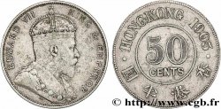 HONG KONG 50 Cents Edouard VII 1905 