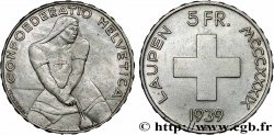 SVIZZERA  5 Francs 600e anniversaire de la bataille de Laupen 1939 Berne