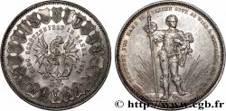 SUIZA 5 Francs, monnaie de Tir, Bâle 1879 