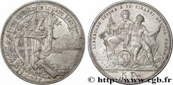 SUISSE 5 Francs, concours de Tir de Lugano 1883  TTB+ 