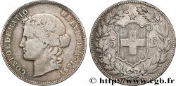 SVIZZERA  5 Francs Helvetia 1891 Berne