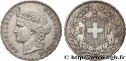 SUIZA 5 Francs Helvetia 1909 Berne