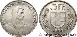 SWITZERLAND 5 Francs Berger 1922 Berne