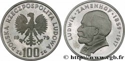 POLONIA 100 Zlotych Proof Ludwik Zamenhof 1979 Varsovie
