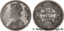 BRITISH INDIA 1 Roupie Victoria 1862 Calcutta