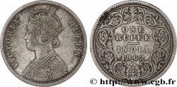INDIA BRITANNICA 1 Roupie Victoria 1862 Calcutta