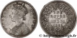 INDIA BRITÁNICA 1 Roupie Victoria 1862 Calcutta