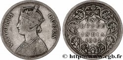 INDIA BRITÁNICA 1 Roupie Victoria 1862 Calcutta