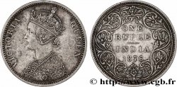 BRITISCH-INDIEN 1 Roupie Victoria 1876  Bombay