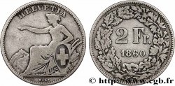 SVIZZERA  2 Francs Helvetia 1860 Berne