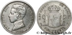 SPAIN 1 Peseta Alphonse XIII 4e type de buste 1903 Madrid