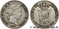 ESPAGNE 40 Centimos Isabelle II 1866 Madrid