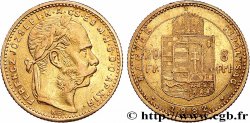 OR, PALLADIUM ET PLATINE INVESTISSEMENT 20 Francs or ou 8 Forint, 2e type François-Joseph Ier 1882 Kremnitz TTB 