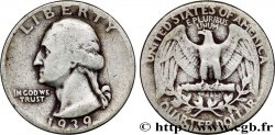 UNITED STATES OF AMERICA 1/4 Dollar Georges Washington 1939 Philadelphie