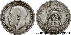 UNITED KINGDOM 6 Pence Georges V / lion surmontant une couronne 1921 