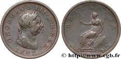 VEREINIGTEN KÖNIGREICH 1 Penny Georges III tête laurée 1807  S 