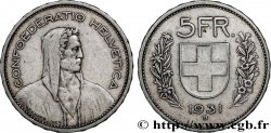 SUIZA 5 Francs Berger des alpes 1931 Berne